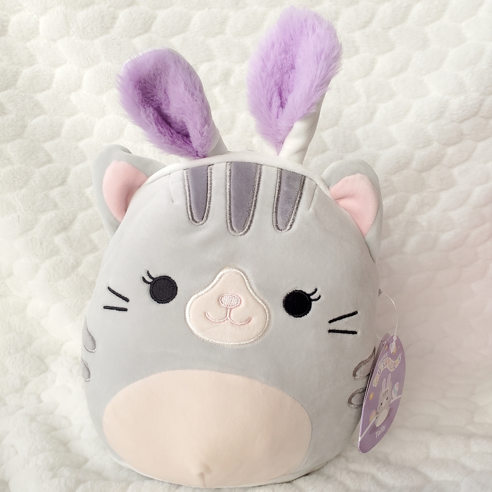 Tally the Cat with Bunny Ears Spring Easter Squishmallows 8 Inch BNWT